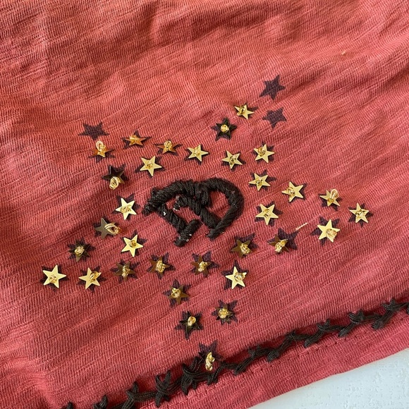 Double D Ranch Duster Open Front Ombre Vest Aztec Cross Star Western L/XL - Picture 6 of 7